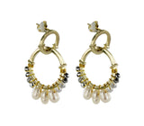 Gemstone Twin Hoops Petite