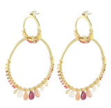 Gemstone Twin Hoops Grande
