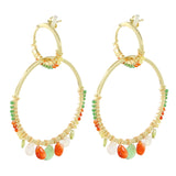 Gemstone Twin Hoops Grande