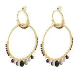 Gemstone Twin Hoops Grande