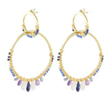 Gemstone Twin Hoops Grande