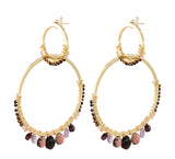 Gemstone Twin Hoops Grande
