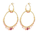Gemstone Twin Hoops Grande