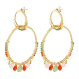 Gemstone Twin Hoops Grande