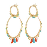 Gemstone Twin Hoops Grande