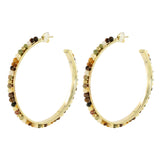 Gemstone Rainbow Hoops