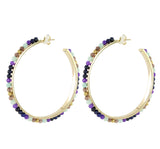 Gemstone Rainbow Hoops
