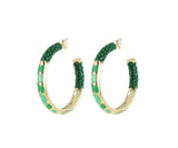 Créoles Saphira Petits Pois Peints