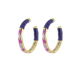 Créoles Saphira Petits Pois Peints