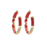 Créoles Saphira Petits Pois Peints