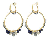 Gemstone Twin Hoops Grande