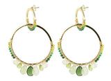Gemstone Twin Hoops Grande