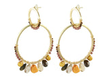 Gemstone Twin Hoops Grande