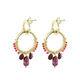 Gemstone Twin Hoops Petite