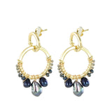 Gemstone Twin Hoops Petite