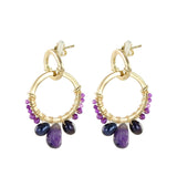 Gemstone Twin Hoops Petite