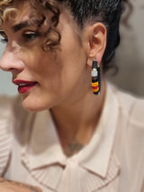 Grosses Créoles Perles Saphira 2 Tons