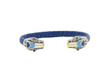 Bracelet Saphira Tibétain Tigres Peint Main