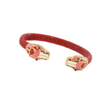 Bracelet Saphira Tibétain Tigres Peint Main