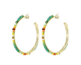 Gemstone Rainbow Hoops