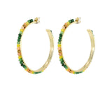 Gemstone Rainbow Hoops
