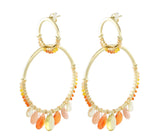 Gemstone Twin Hoops Grande