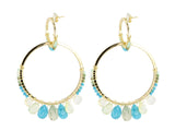 Gemstone Twin Hoops Grande