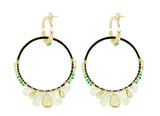 Gemstone Twin Hoops Grande