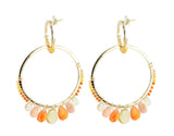 Gemstone Twin Hoops Grande