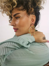 Gemstone Twin Hoops Grande