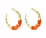 Créoles Saphira Bambou Velours