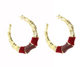 Créoles Saphira Bambou Velours