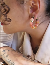 Créoles Gemstones Hoops Full Party Small