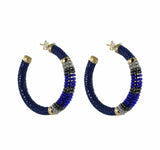 Grosses Créoles Perles Saphira 2 Tons