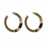 Grosses Créoles Perles Saphira 2 Tons