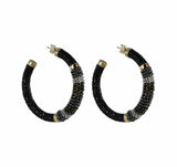 Grosses Créoles Perles Saphira 2 Tons