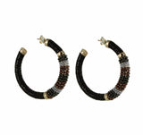 Grosses Créoles Perles Saphira 2 Tons