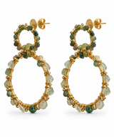Dubbel Hoops Gemstone