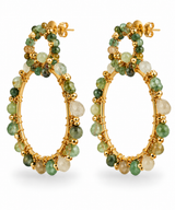Dubbel Hoops Gemstone