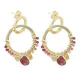 Gemstone Twin Hoops Petite