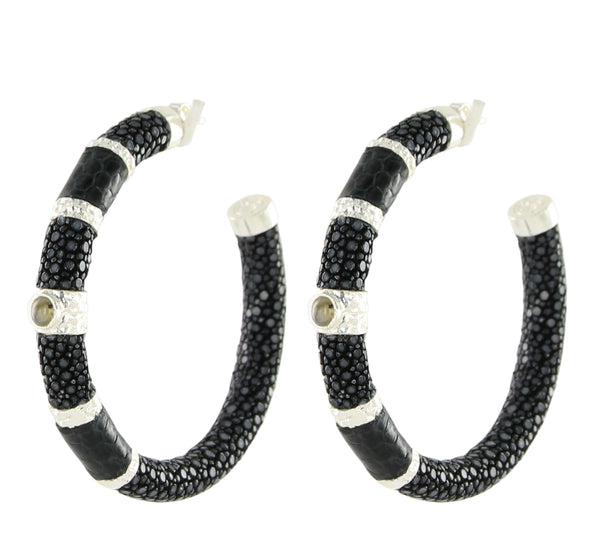 Saphira Hoops Layer Cake Argent
