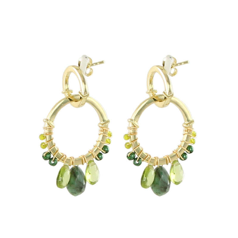 Gemstone Twin Hoops Petite